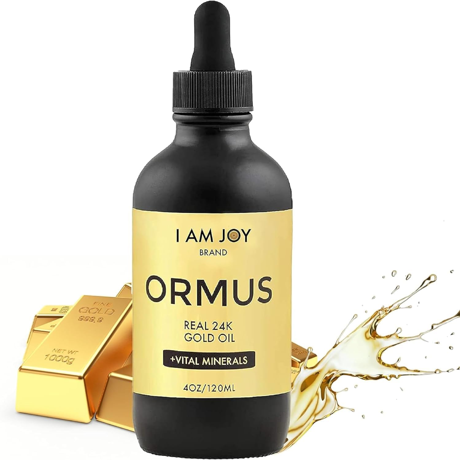 Ormus Gold Oil – Monoatomic Minerals for Pineal Gland Decalcification, DNA Repair & Restful Sleep – Platinum & Iridium Rich, 4oz