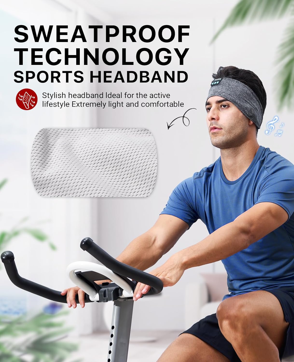 Wireless Bluetooth Sleep Headband – Ultra-Thin HD Stereo Speakers for Comfortable, Distraction-Free Rest