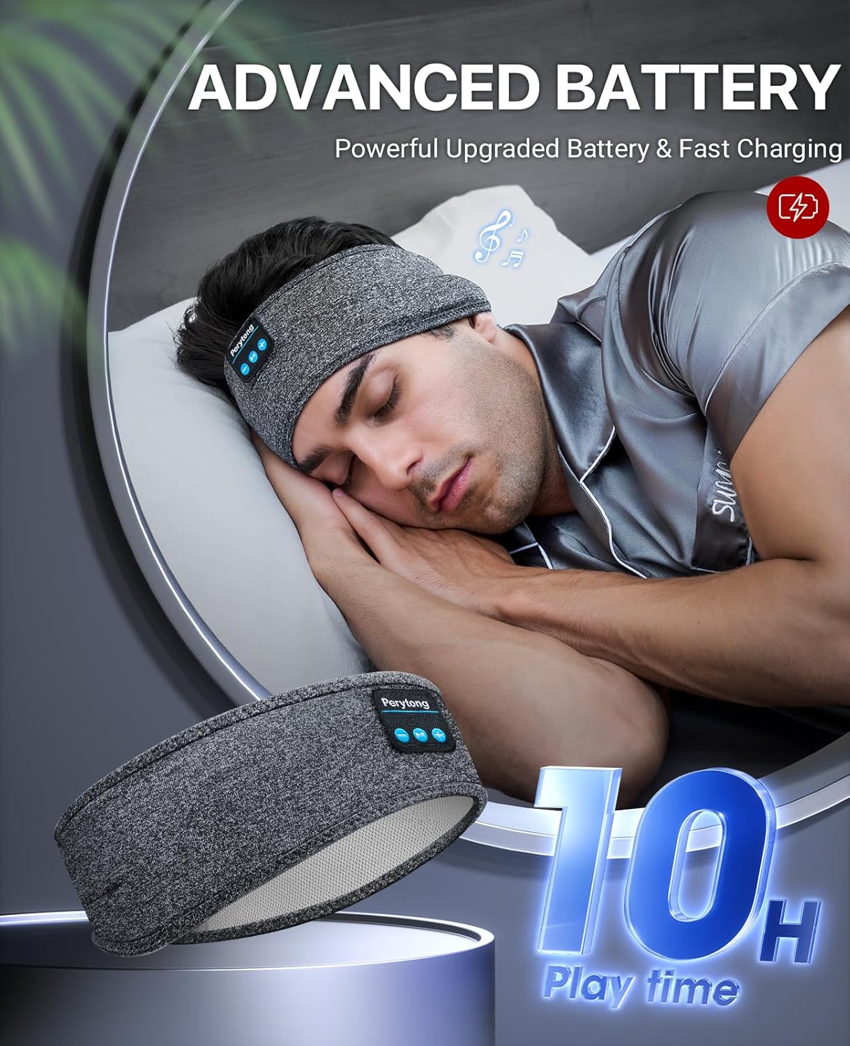 Wireless Bluetooth Sleep Headband – Ultra-Thin HD Stereo Speakers for Comfortable, Distraction-Free Rest