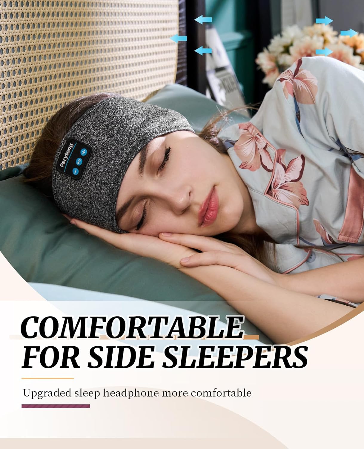 Wireless Bluetooth Sleep Headband – Ultra-Thin HD Stereo Speakers for Comfortable, Distraction-Free Rest