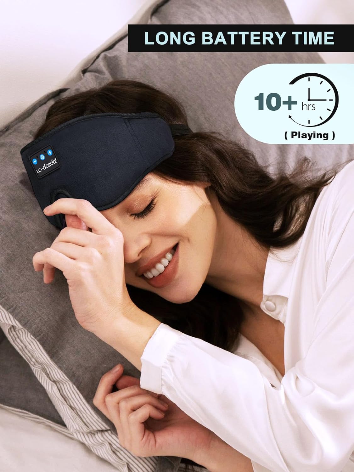 3D Sleep Mask with Bluetooth Headphones – Wireless, Ultra-Thin Stereo Speakers for Restful Sleep