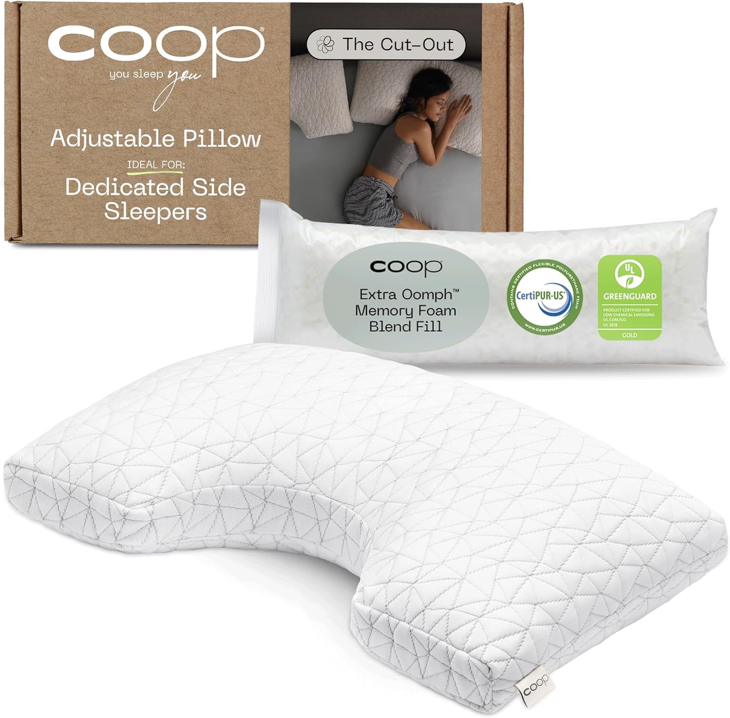 Luxury Adjustable Memory Foam Pillow – Ergonomic Design, Premium Support, Certified for Safety & Comfort