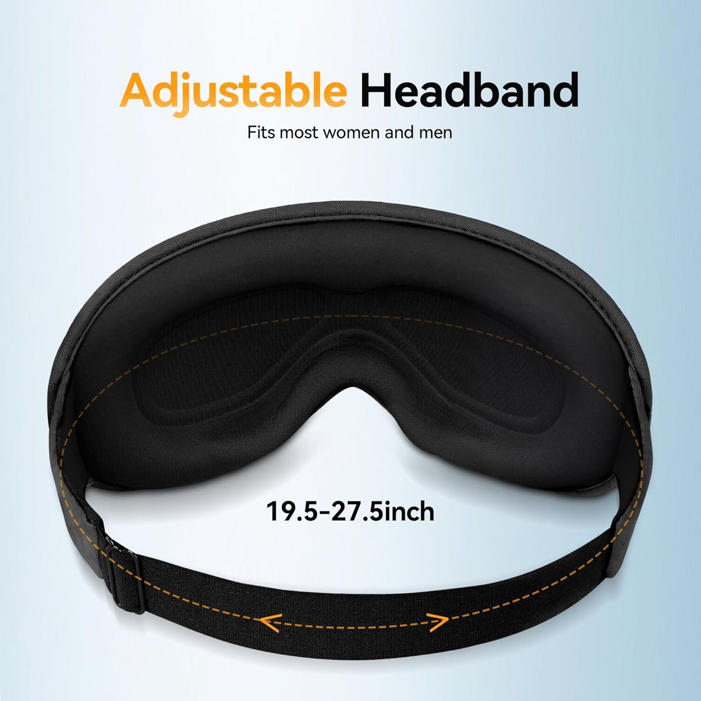 Eye Mask for Sleeping - Sleep Mask for Women Men, Blackout Eye Cover and Memory Foam Blindfold